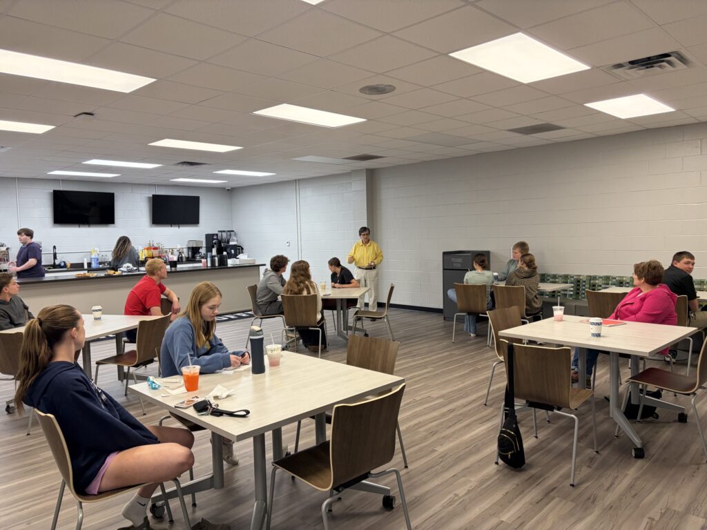 students in classroom participating in youth philanthropy committee